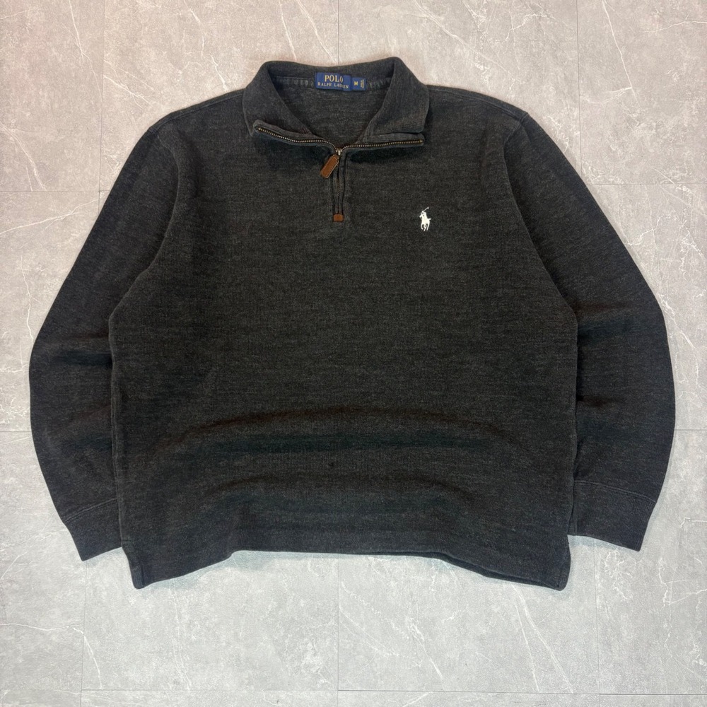 Gray polo Ralph Lauren quater zip